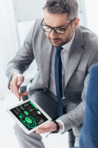 high angle view of handsome businessman in eyeglas 2024 11 12 02 08 08 utc